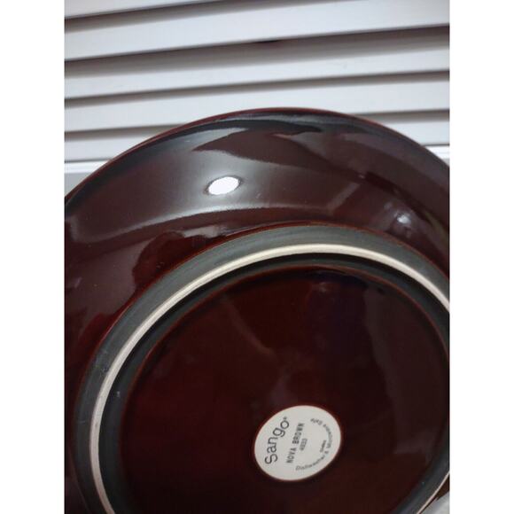 Sango Nova Brown 4933 11 3/4" Stoneware Chop Plate Serving Platter only - Picture 7 of 8